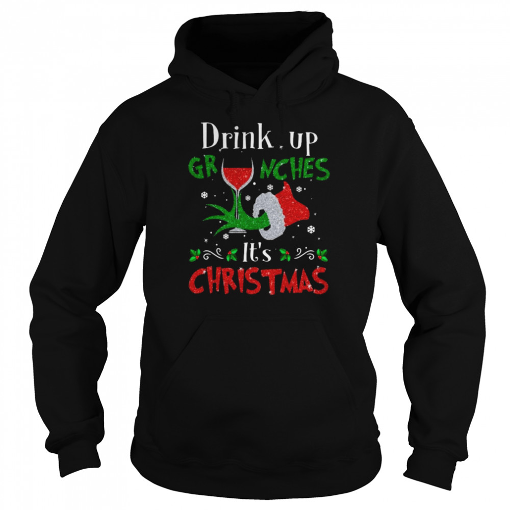 The Grinch hand drink grinches it’s Christmas shirt Unisex Hoodie