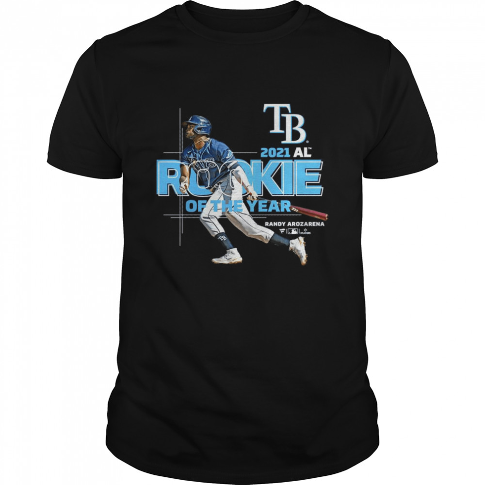 Tampa Bay Rays Randy Arozarena Fanatics Branded Navy 2021 AL Rookie of the Year T-Shirt