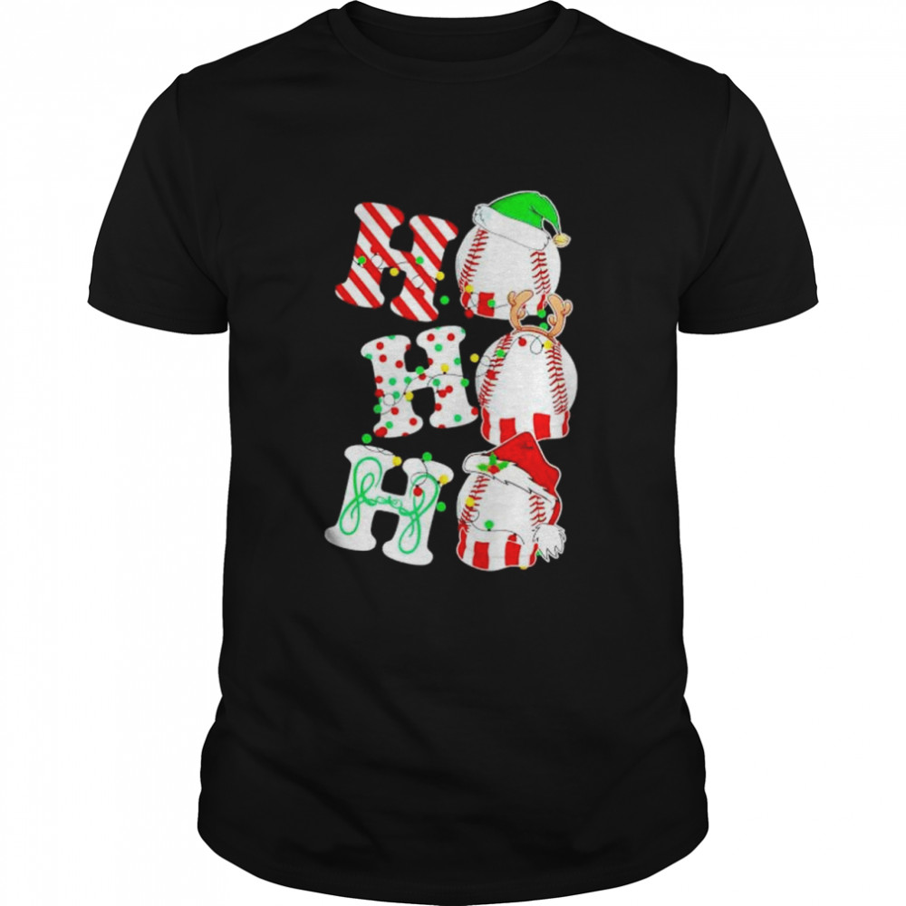 baseball Ho-Ho-Ho merry Christmas shirt