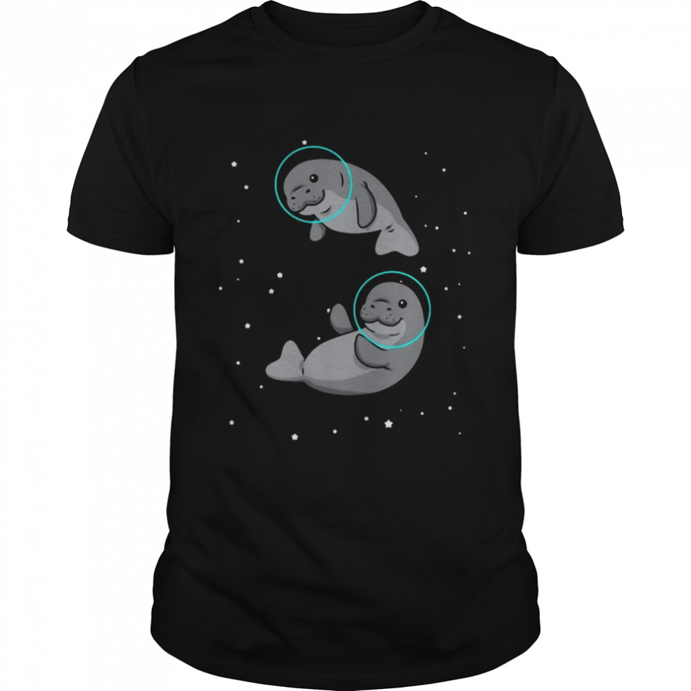 Manatee Astronaut Manatee Gift Women Space Manatee Shirt