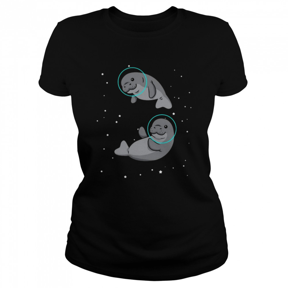 Manatee Astronaut Manatee Gift Women Space Manatee  Classic Women's T-shirt