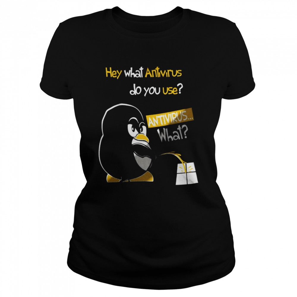 Hey what antivirus do you use antivirus what shirt Classic Women's T-shirt