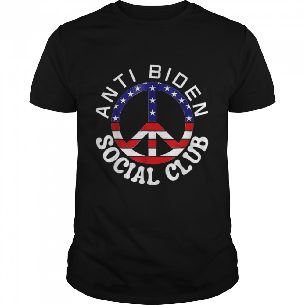 Hippie American Flag Anti Biden Social Club 2021 Shirt