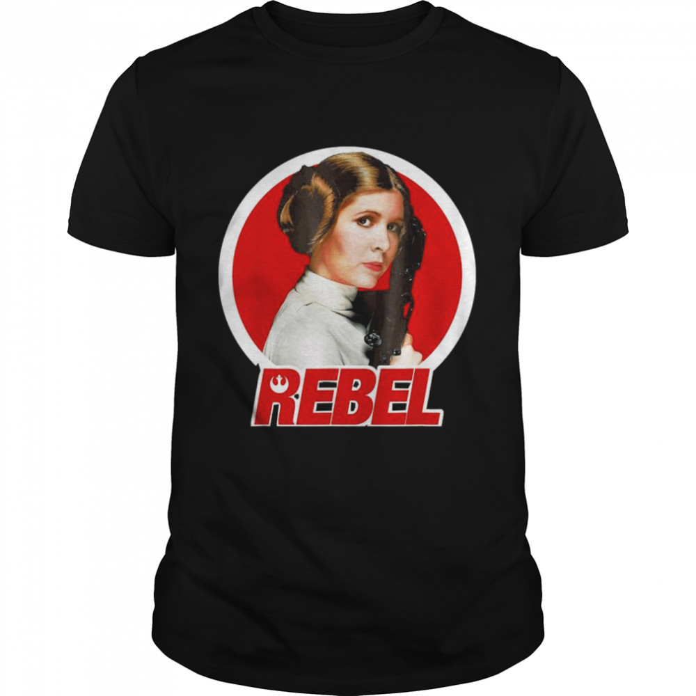 Star Wars Princess Leia Original REBEL Badge Graphic T-Shirt