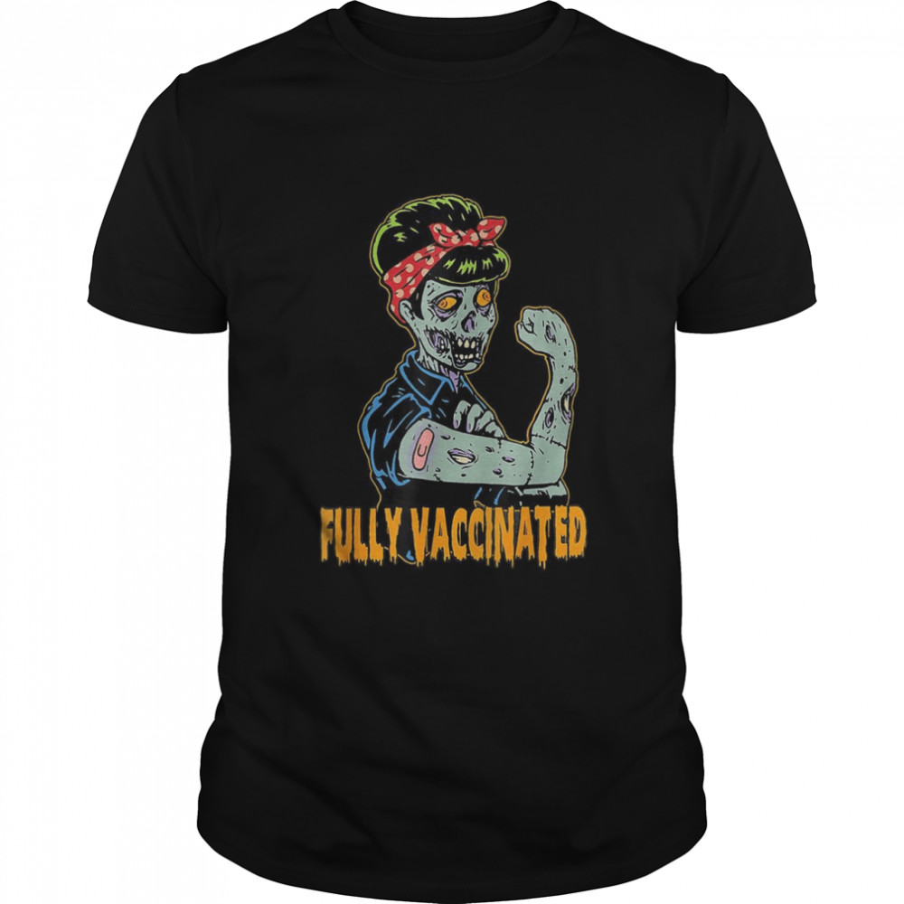 Vaccinated Halloween Zombie Scarry Shirt