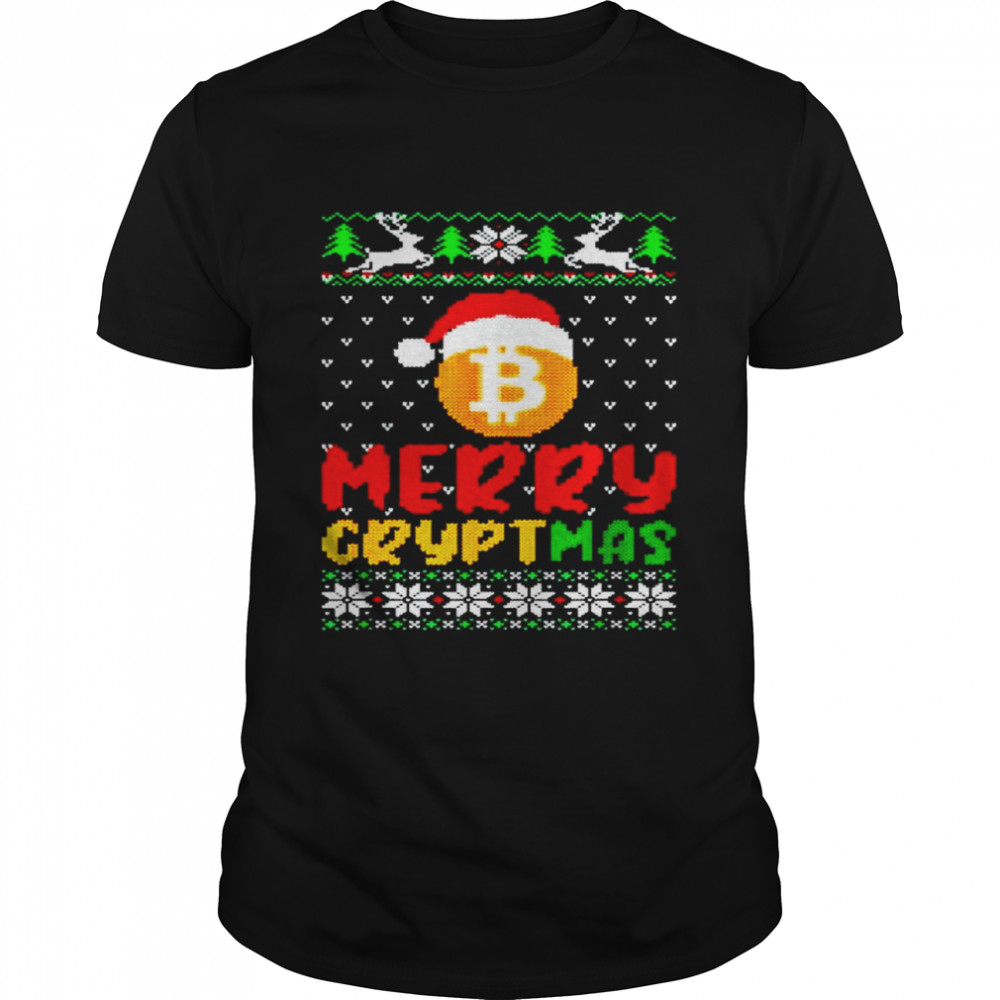 bitcoin Christmas merry cryptmas shirt
