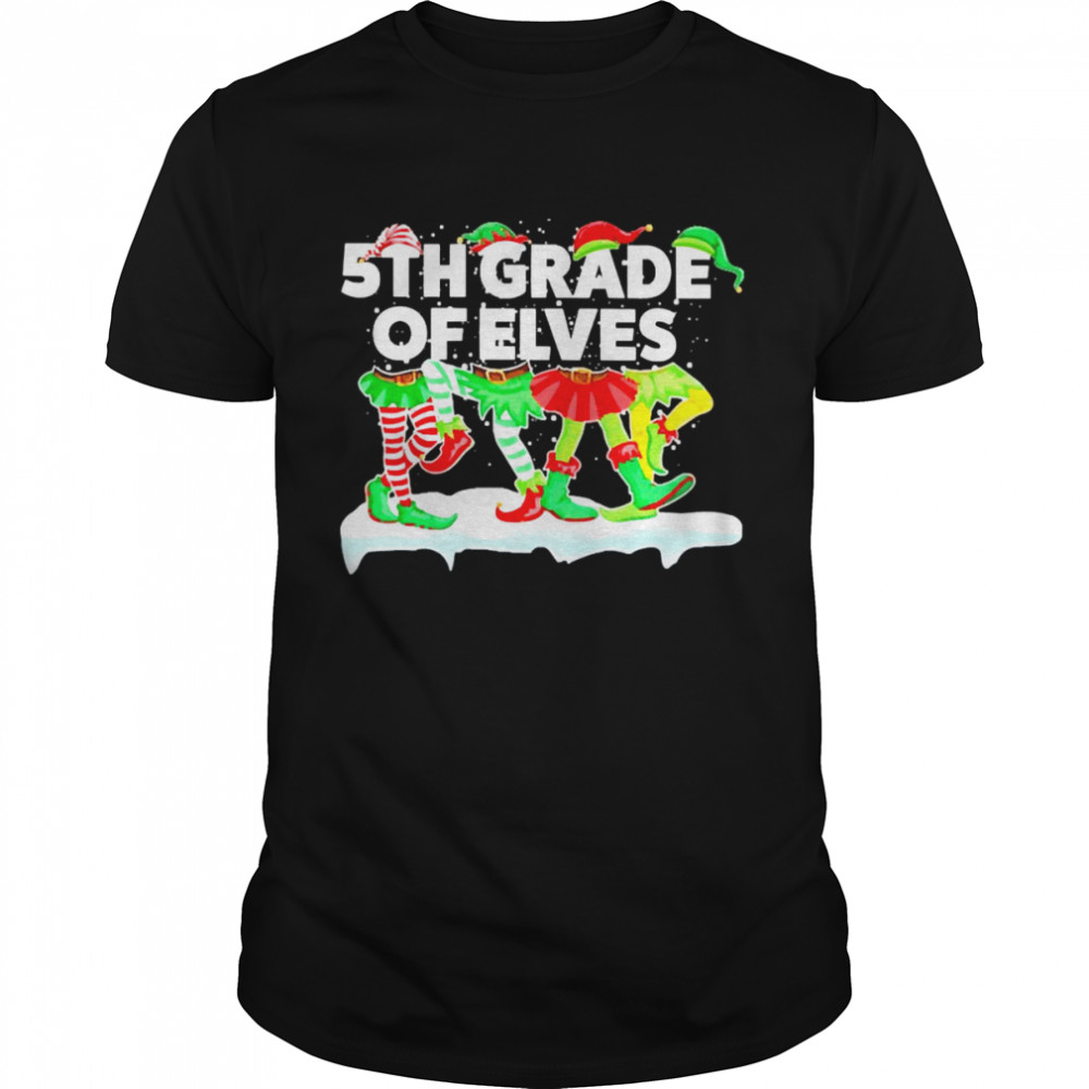 Grinch ELF Squad 5th Grade Of Elves Christmas Sweater Shirt