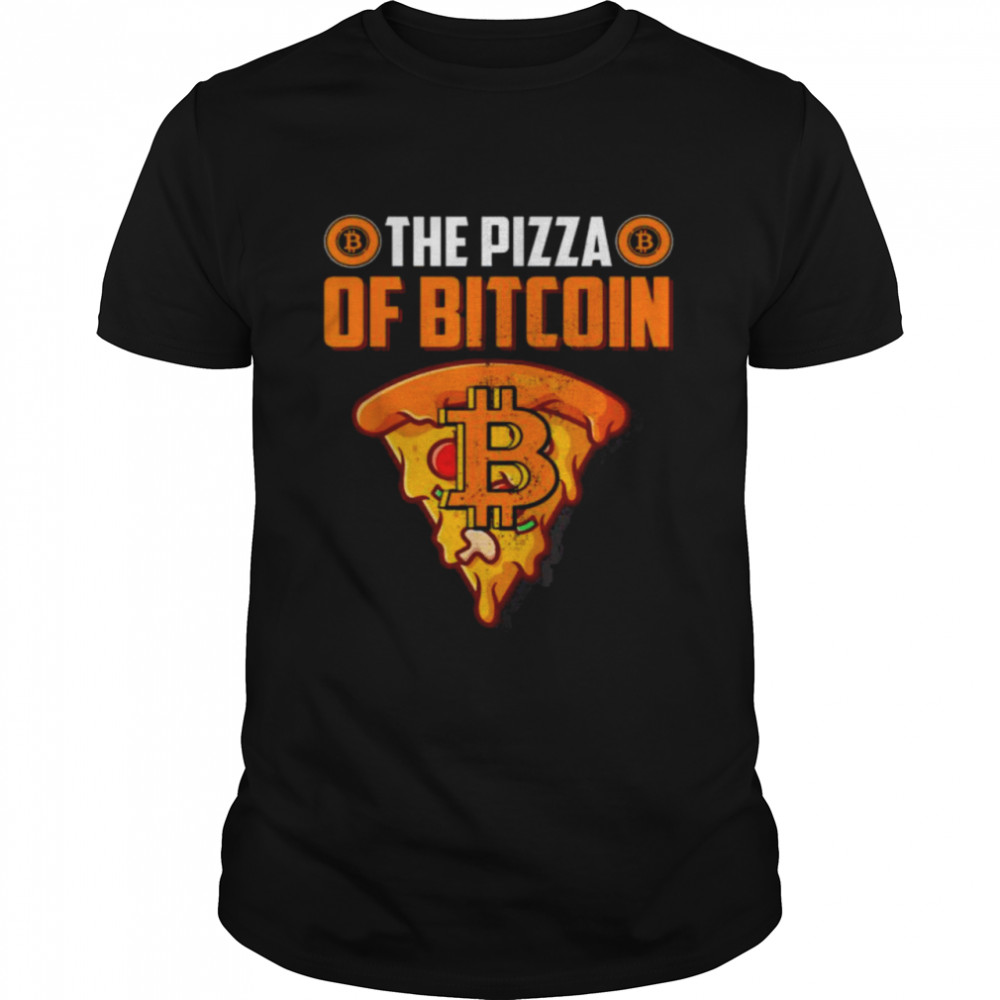 Pizza of Bitcoin Retro BTC Cryptocurrency Blockchain Crypto Tee Shirt