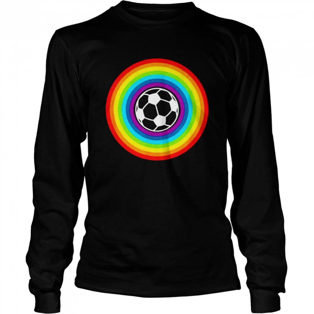 Rainbow football design for good mood  Long Sleeved T-shirt