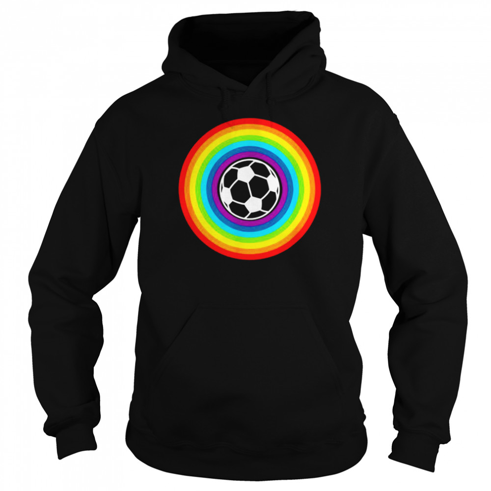Rainbow football design for good mood  Unisex Hoodie