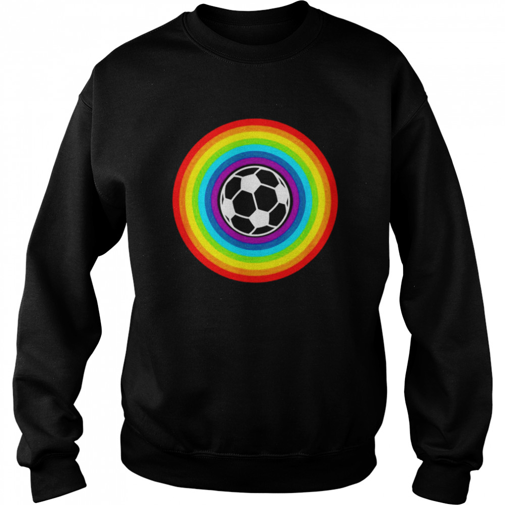 Rainbow football design for good mood  Unisex Sweatshirt