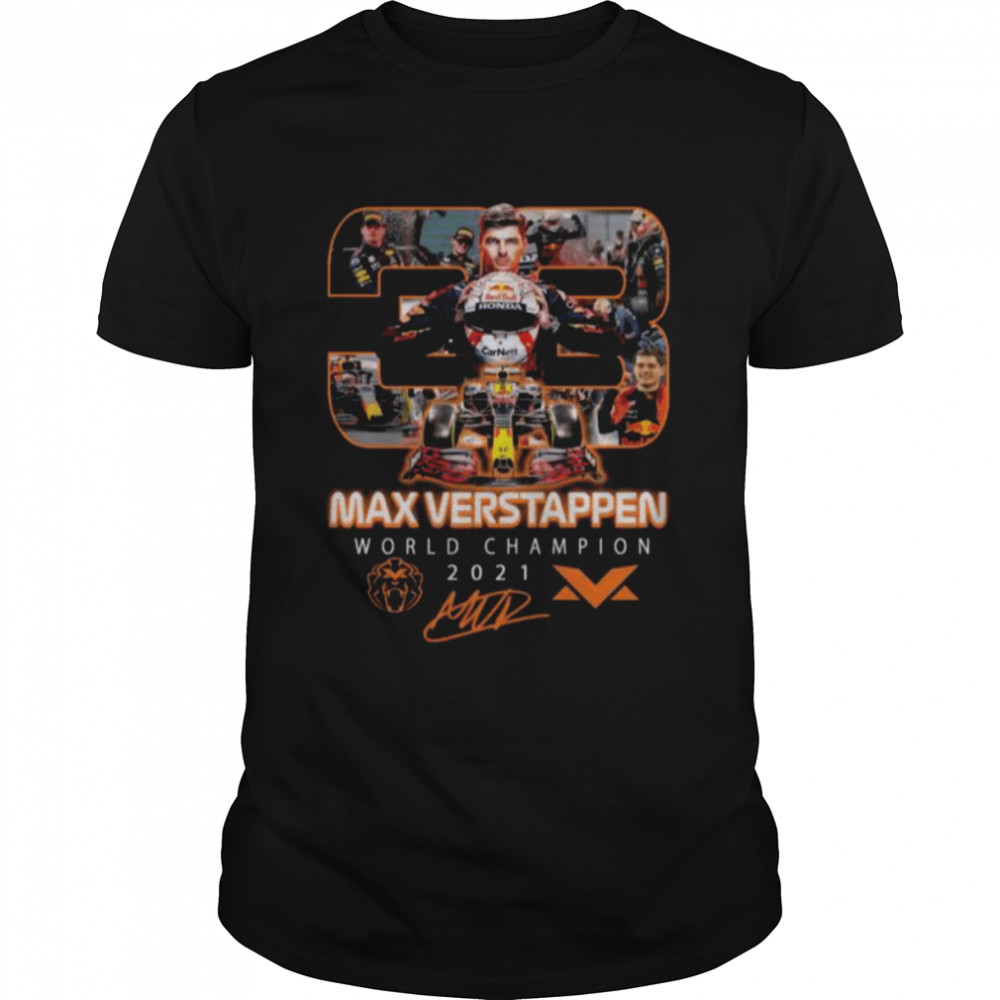 Max Verstappen World Champion 2021 signature shirt