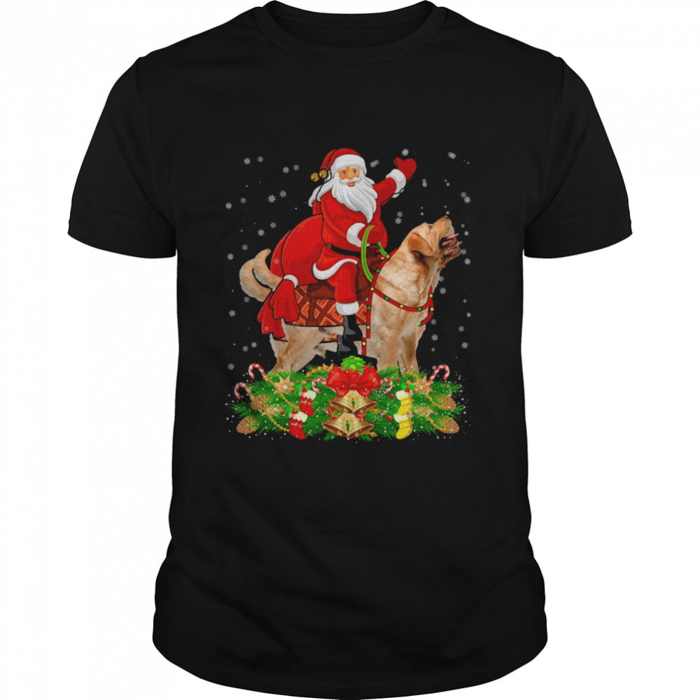 Santa Riding Chesapeake Bay Retriever Dog Christmas Shirt