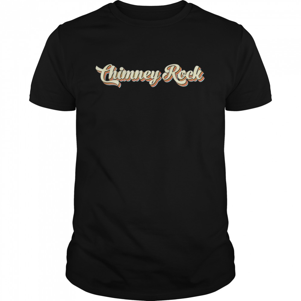 Chimney Rock Retro Art Baseball Font Vintage Shirt