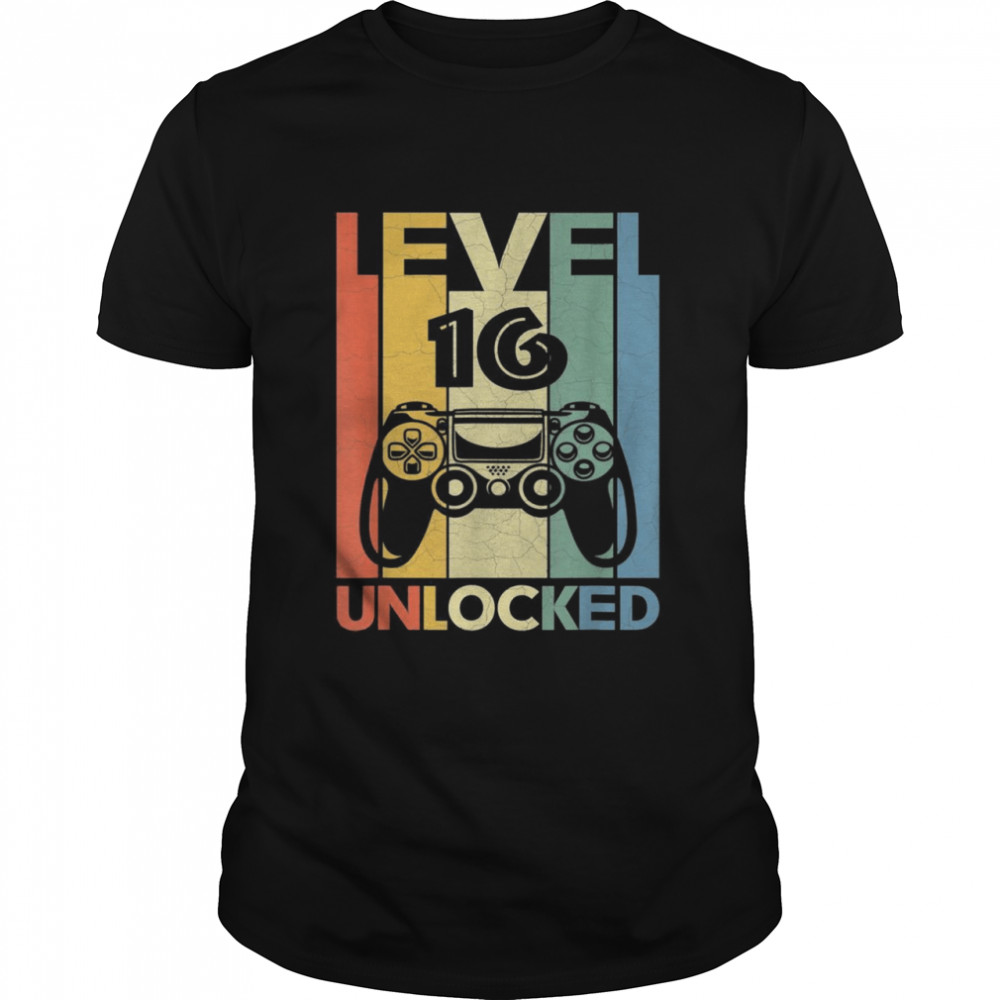 Level 16Unlocked Shirt Video Gamer 16Th Birthday Shirt