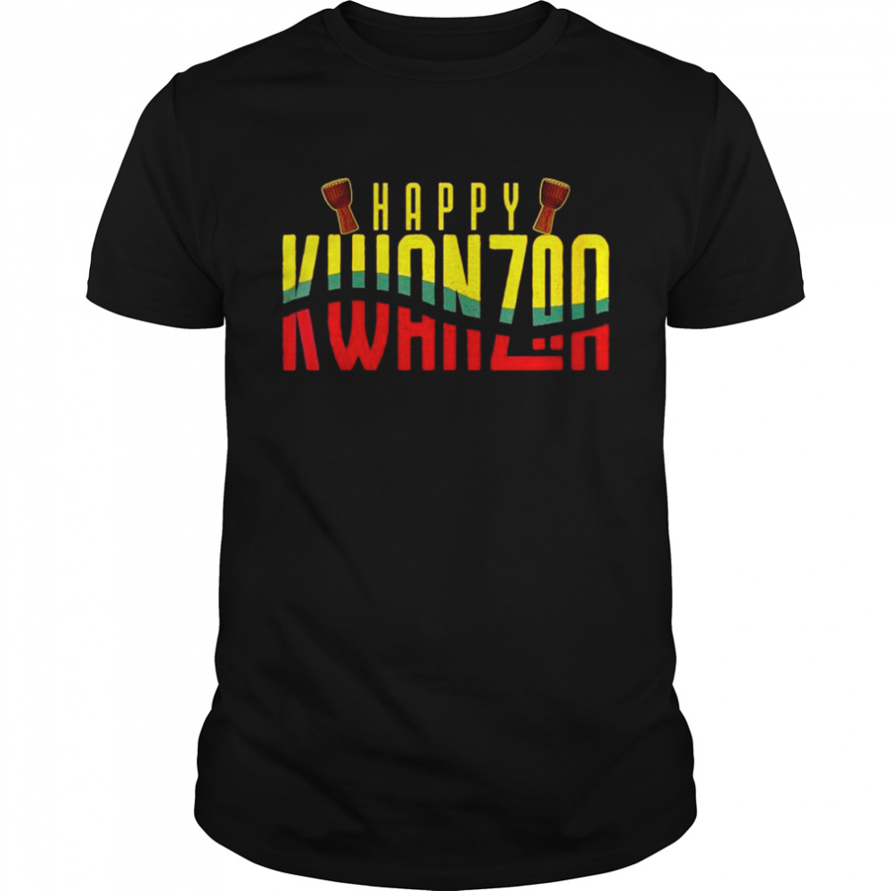 Happy Kwanzaa  Celebration African Drums  Classic Men's T-shirt