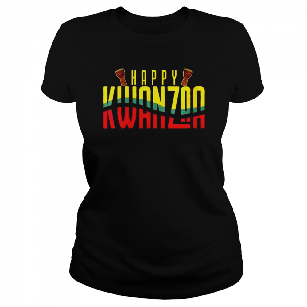 Happy Kwanzaa  Celebration African Drums  Classic Women's T-shirt