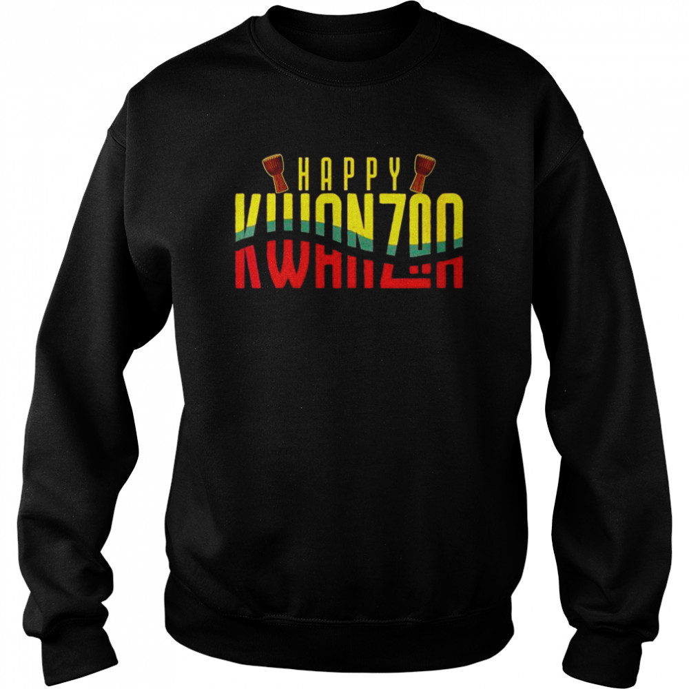 Happy Kwanzaa  Celebration African Drums  Unisex Sweatshirt