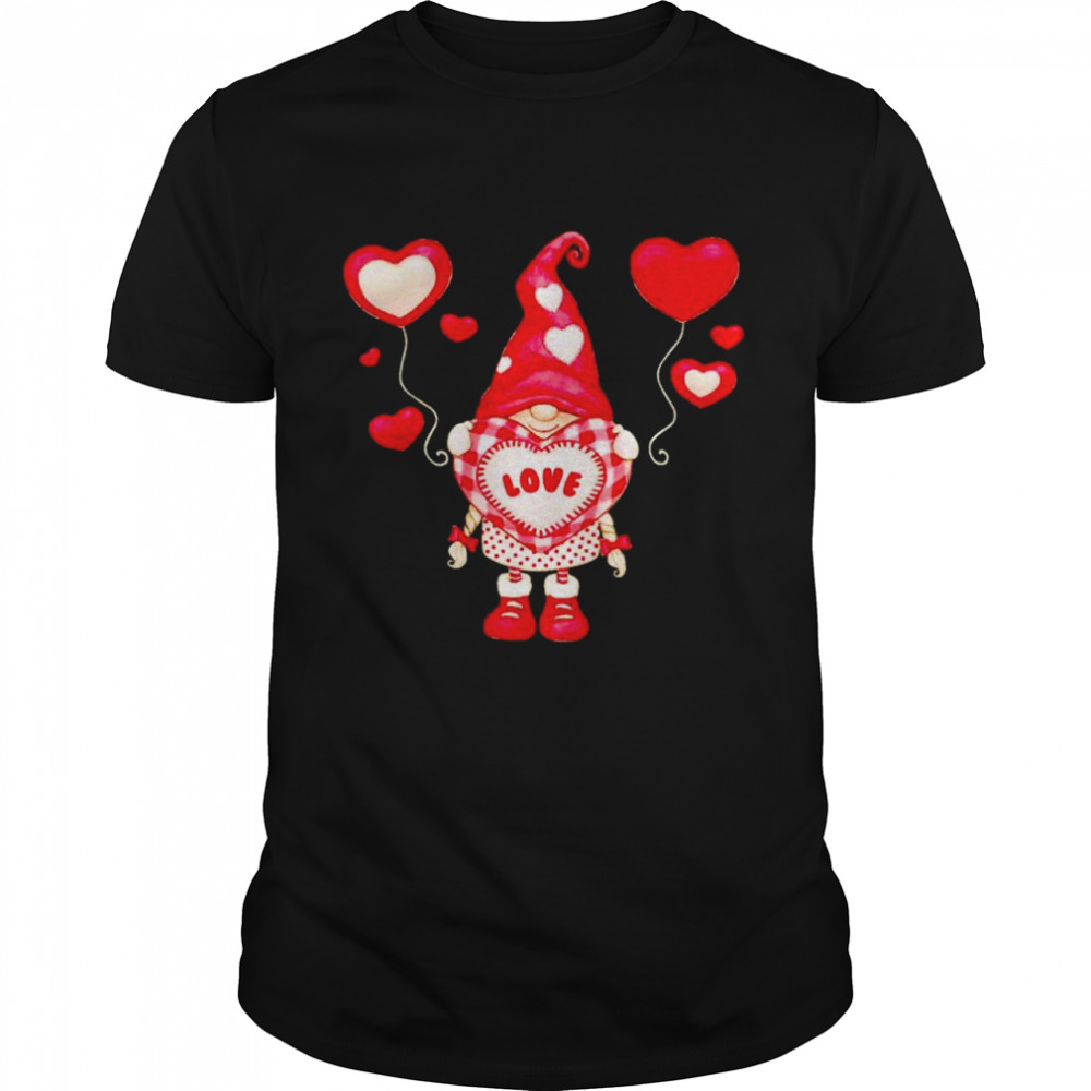 Love Gnome Valentines Day Cute Heart Gnome Valentine shirt