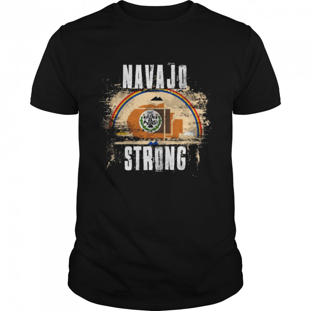 Navajo Strong Distressed Flag Navajo Pride Shirt