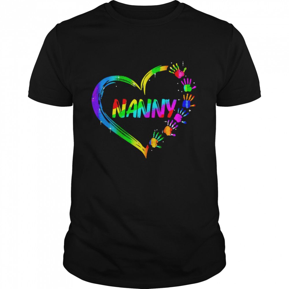 Gradient Heart Shape Nanny Shirt