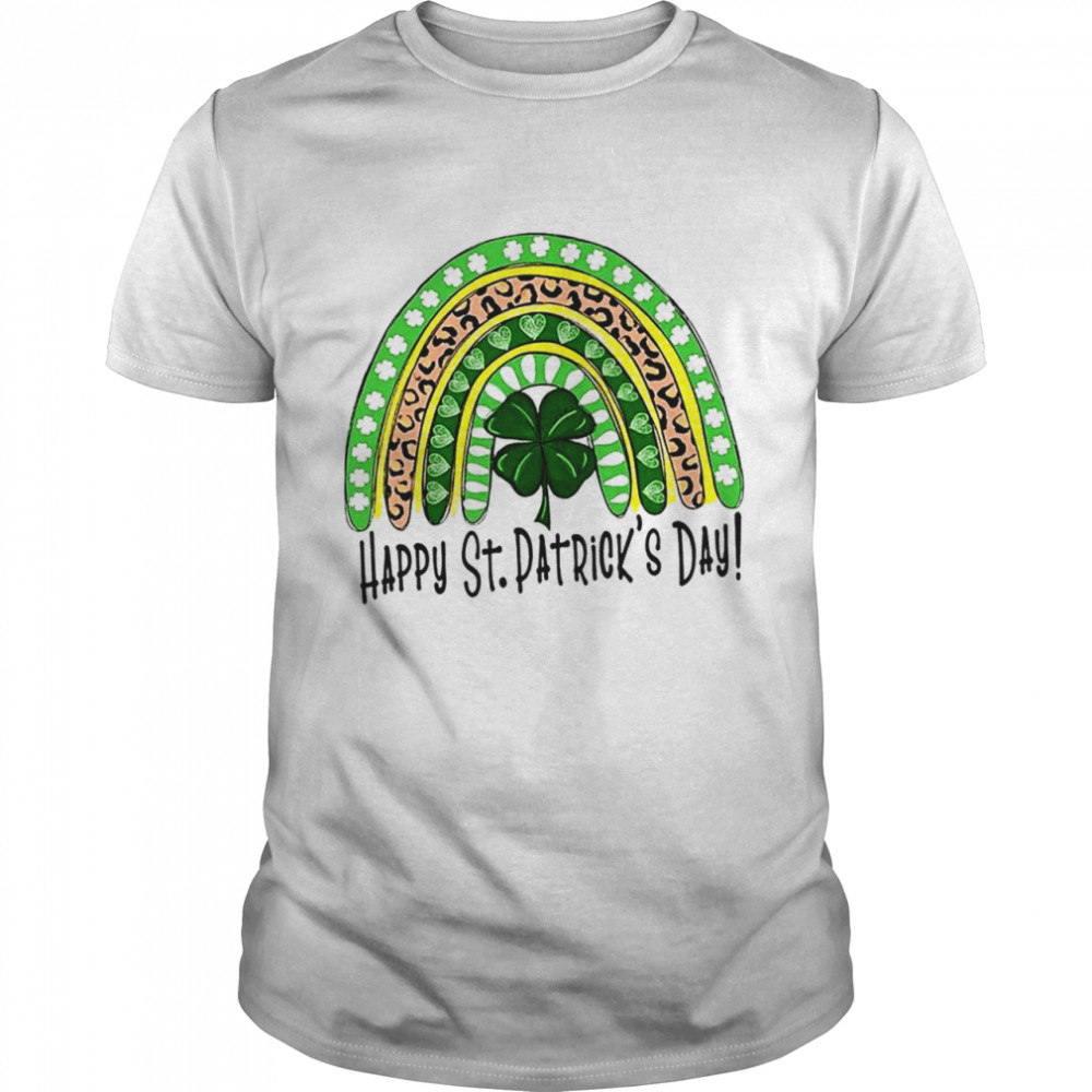 Happy St Patricks Day Shamrock Rainbow shirt Classic Men's T-shirt