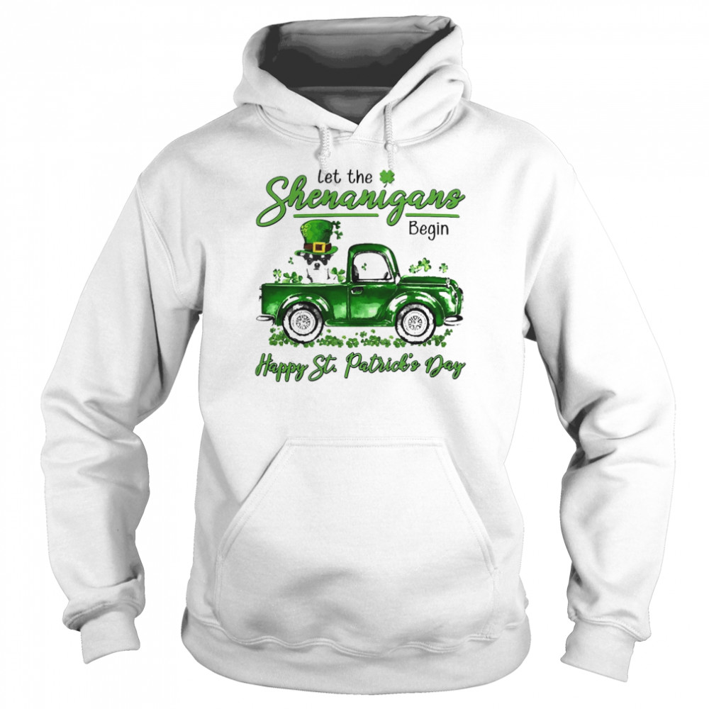 Black Chihuahua Let The Shenanigans Begin Happy St. Patrick’s Day  Unisex Hoodie