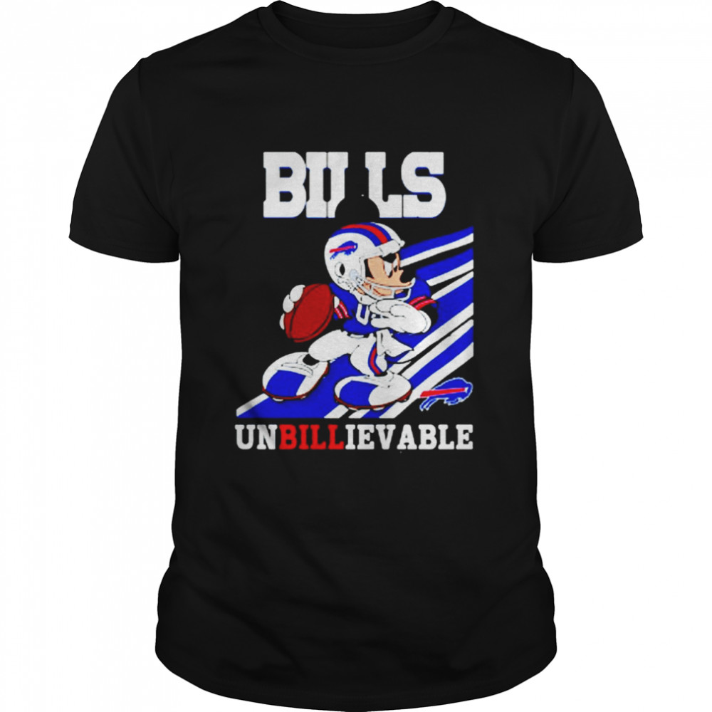 Buffalo Bills Slogan Unbillievable Mickey Mouse NFL T-shirt