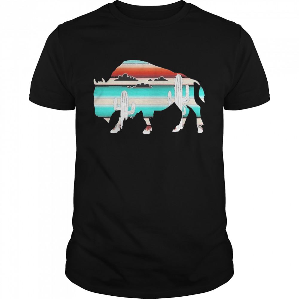 Bison Desert Cactus Serape Western Shirt