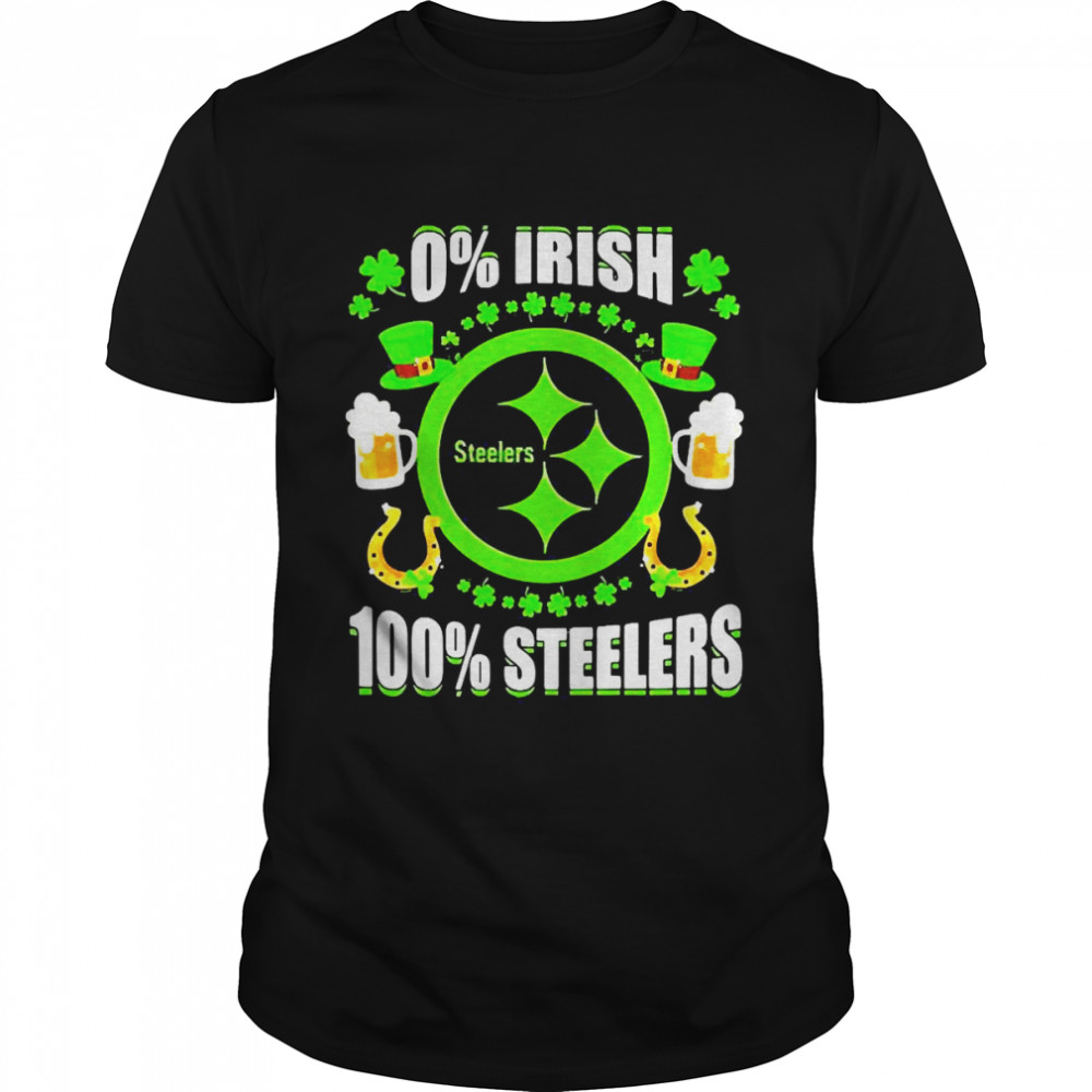 0% Irish Pittsburgh Steelers 100% Steelers St Patrick’s Day  Classic Men's T-shirt