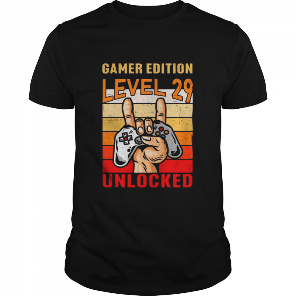Gamer Edition Level 29 Freigeschaltet Shirt