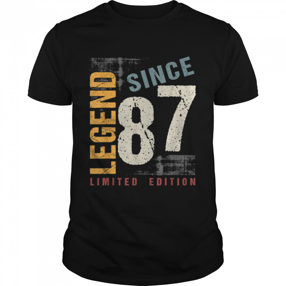 35 Years Old Vintage 1987 35th Birthday Decoration Men Women T-Shirt B09VXTXP22