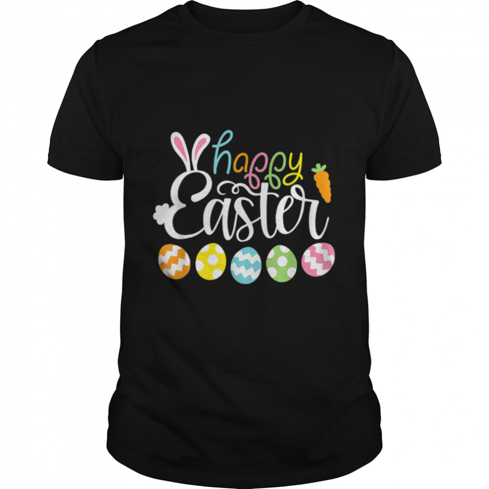 Happy Easter Day Cute Bunny With Eggs Easter Womens Girls T- B09W93M2NB Classic Men's T-shirt