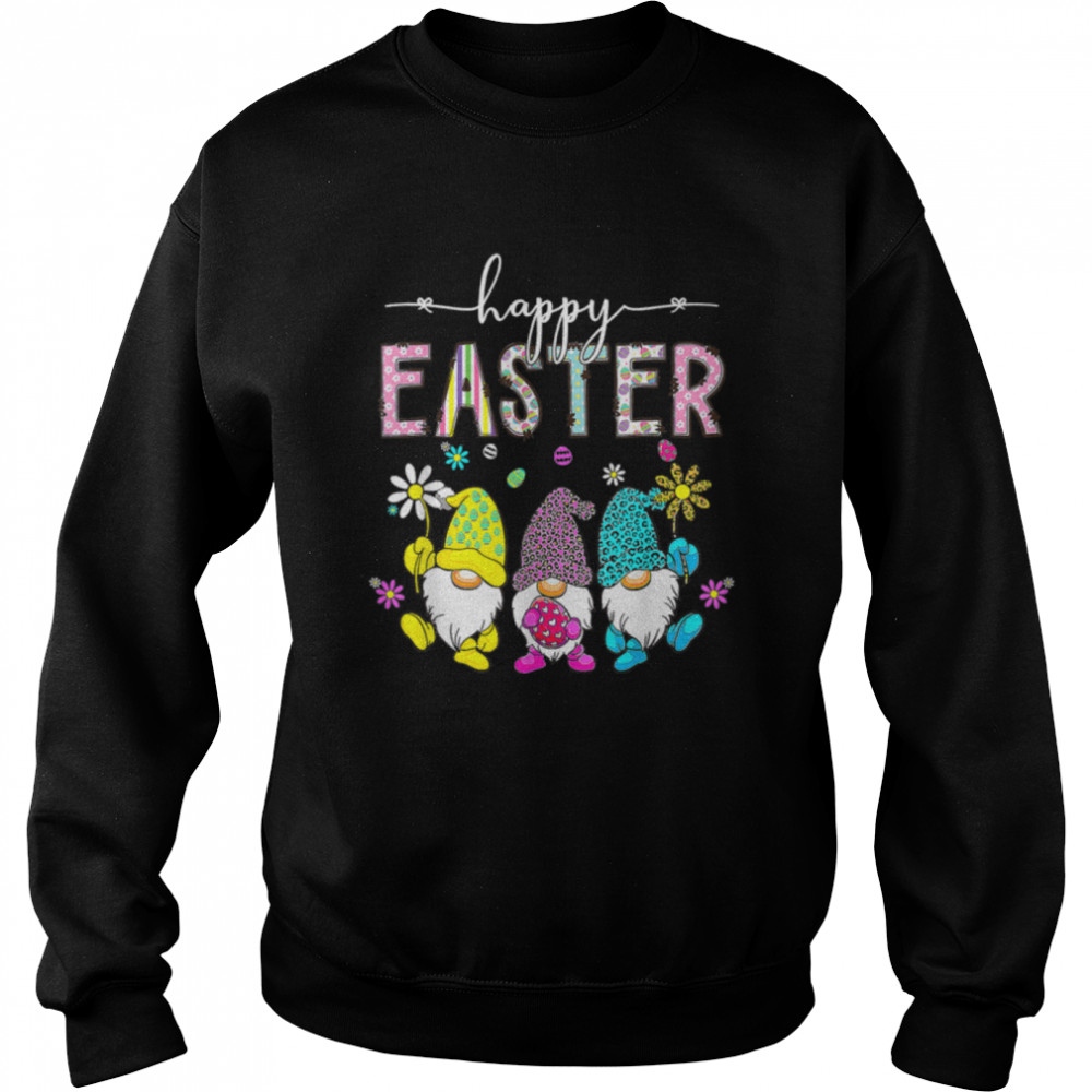 Happy Easter Day Three Gnome Bunny Egg T- B09W8Q2K2G Unisex Sweatshirt