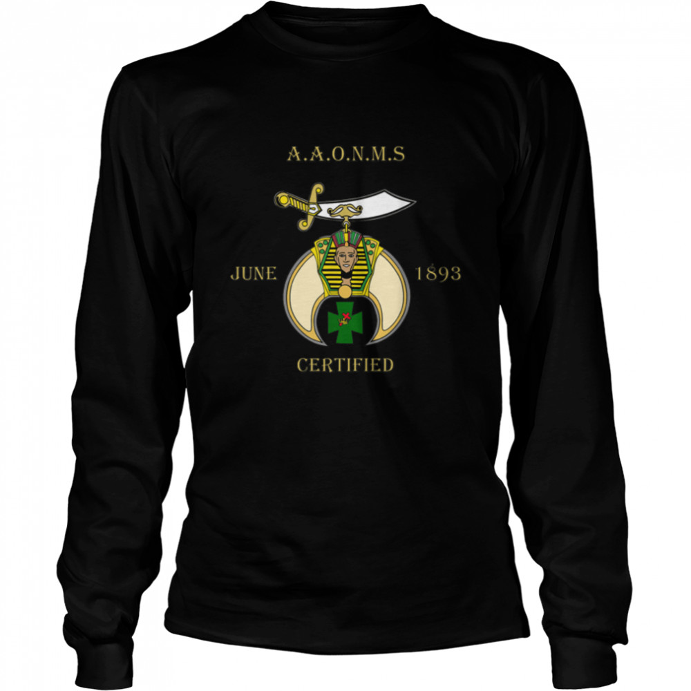 Mens Shriner AAONMS June 1898 Certified History Father's Day T- B09WCT1KP5 Long Sleeved T-shirt