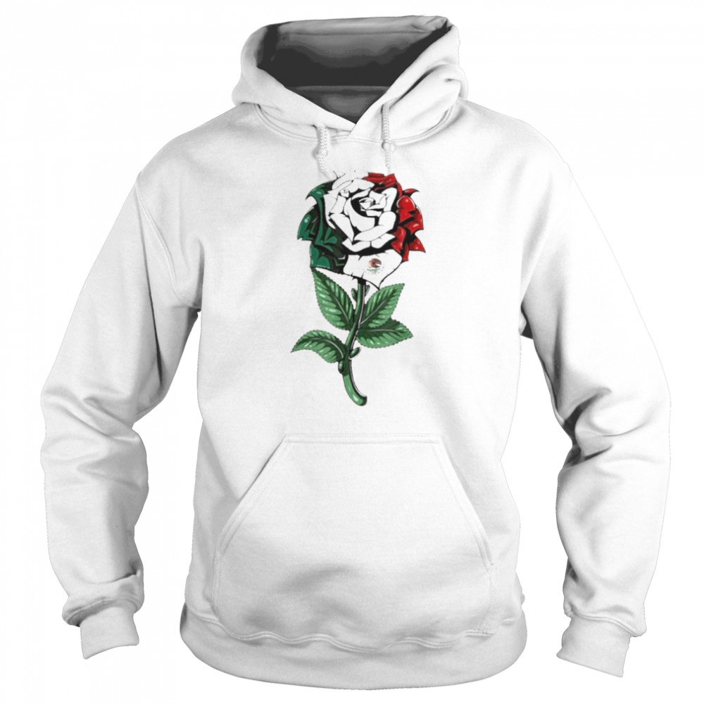 Mexico flag rose mexican shirt Unisex Hoodie