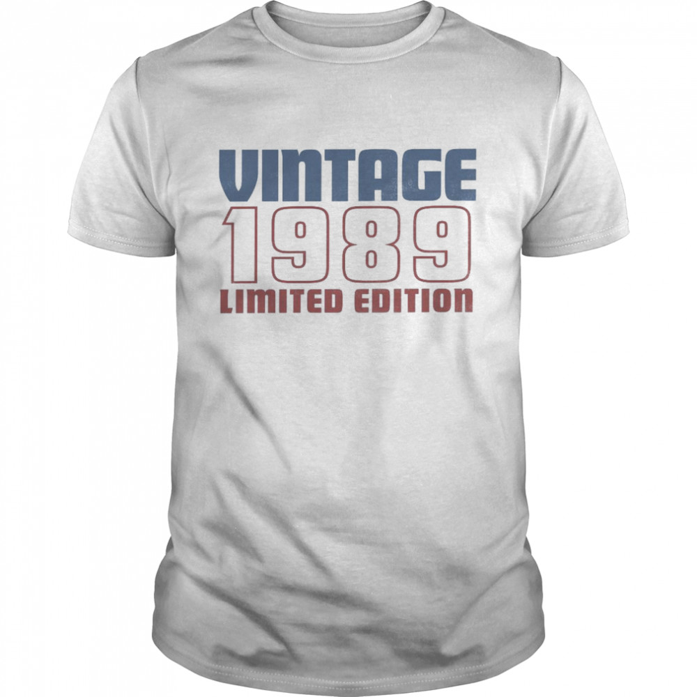 Vintage 1989 33rd Birthday Retro  33 Years Old Langarmshirt  Classic Men's T-shirt