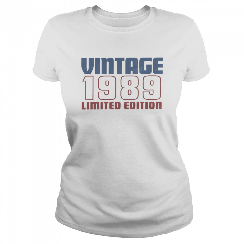 Vintage 1989 33rd Birthday Retro  33 Years Old Langarmshirt  Classic Women's T-shirt