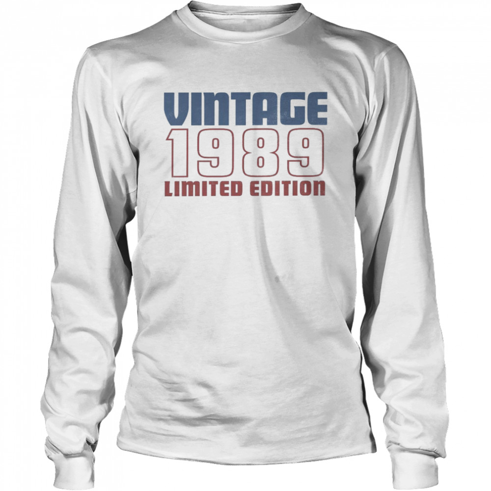 Vintage 1989 33rd Birthday Retro 33 Years Old Langarmshirt Long Sleeved T-shirt