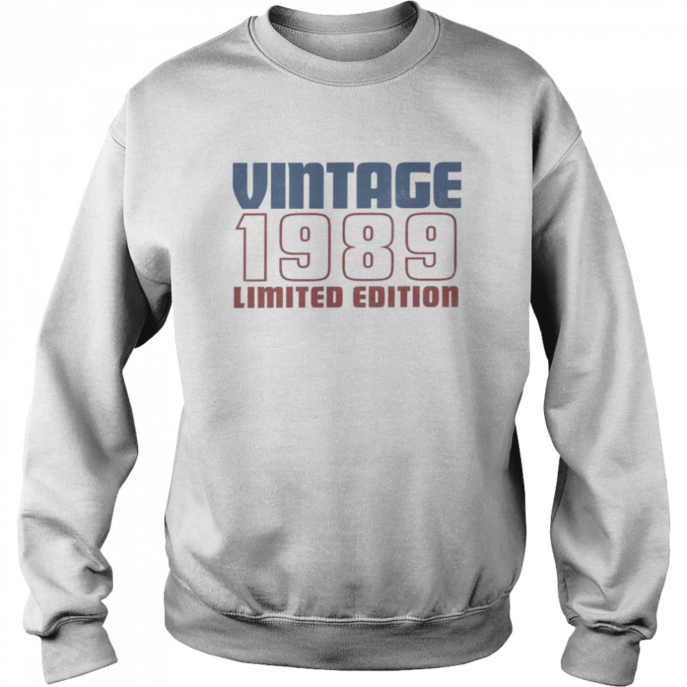 Vintage 1989 33rd Birthday Retro  33 Years Old Langarmshirt  Unisex Sweatshirt
