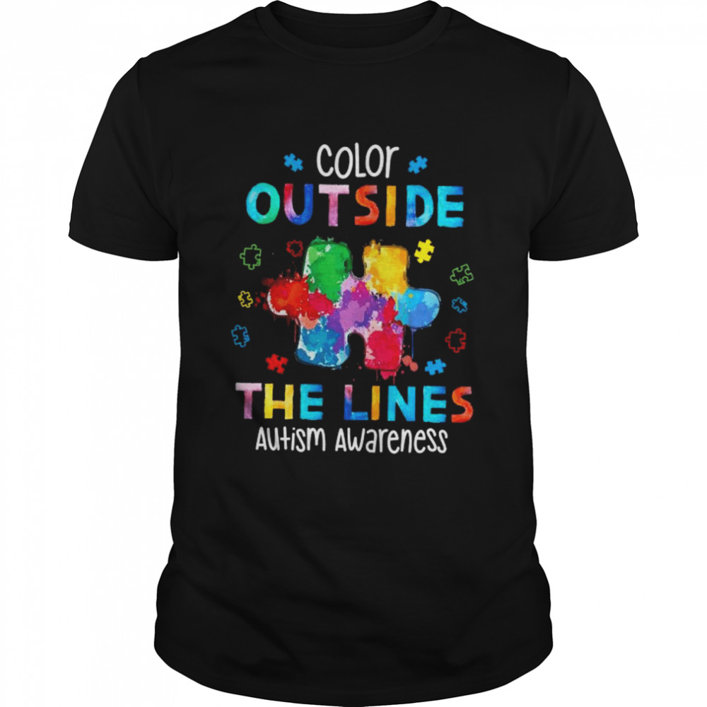 Color outside the lines Autism Awareness shirt Classic Men's T-shirt