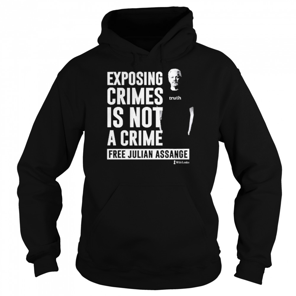 Exposing Crimes Is Not A Crime Free Julian Assange  Unisex Hoodie