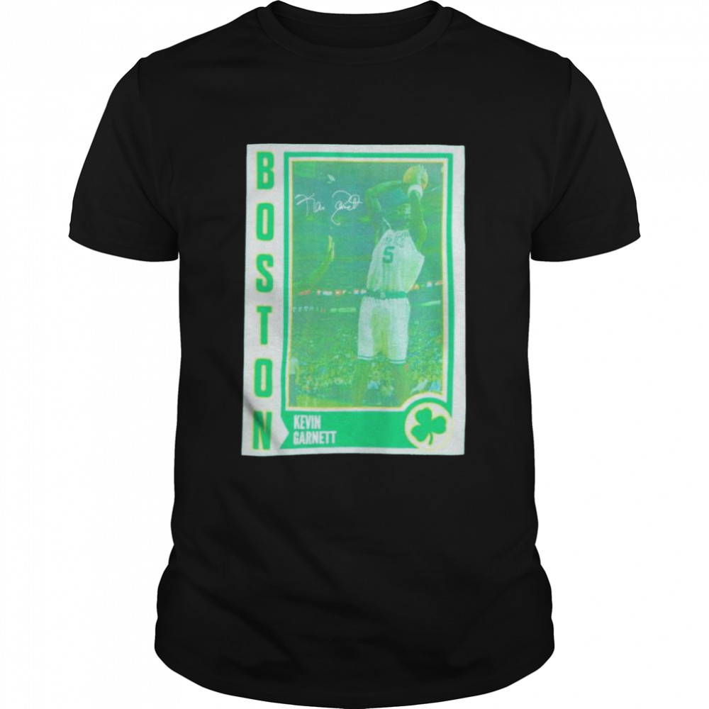 Retro Card Boston Celtics Kevin Garnett shirt Classic Men's T-shirt