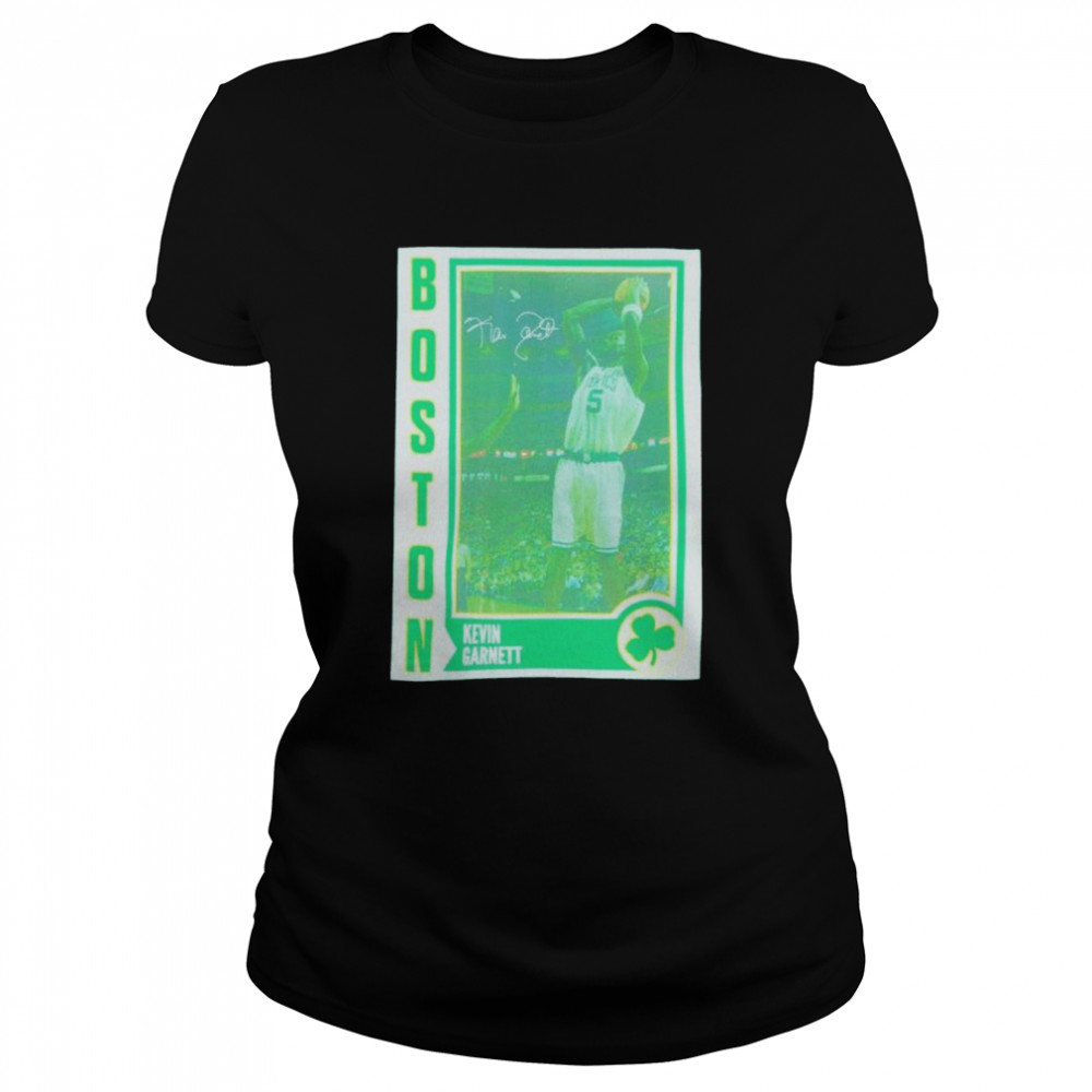 Retro Card Boston Celtics Kevin Garnett shirt Classic Women's T-shirt