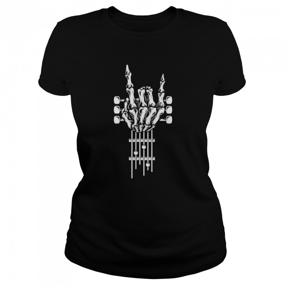 Rock on guitar neck concert band shirt Classic Women's T-shirt