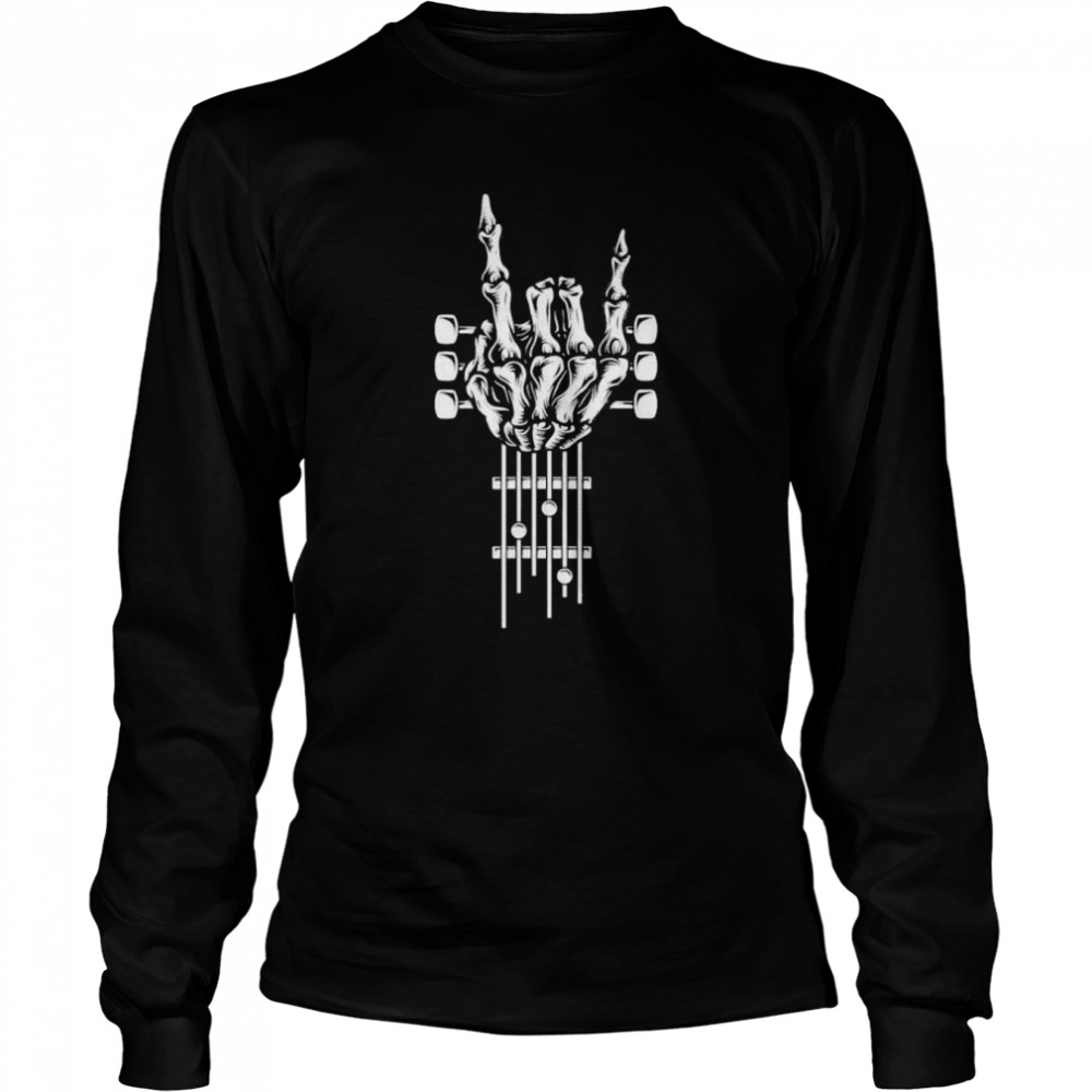 Rock on guitar neck concert band shirt Long Sleeved T-shirt
