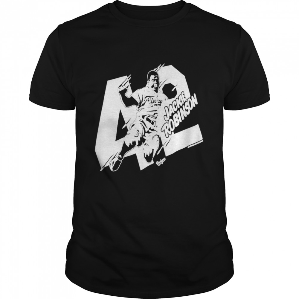 Sliding 42 Brooklyn Dodgers Jackie Robinson shirt Classic Men's T-shirt