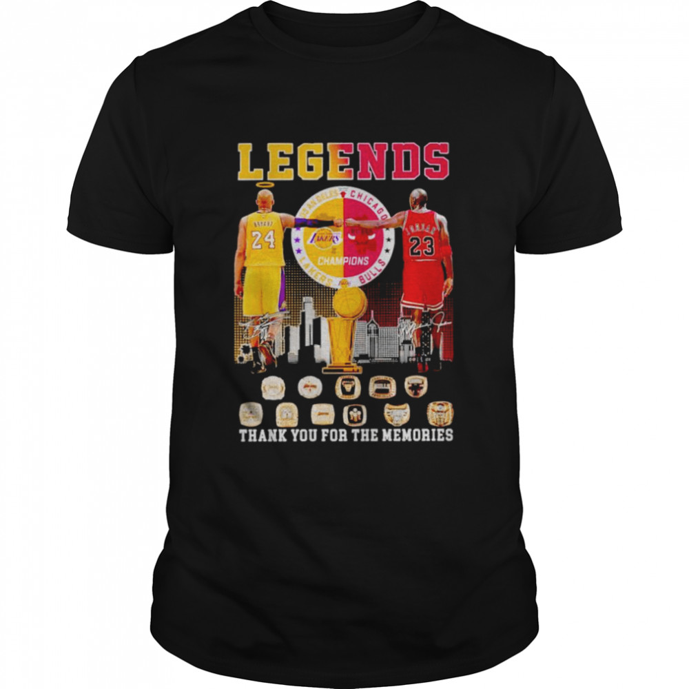 Legends Bryant and Jordan thank you for the memories shirt