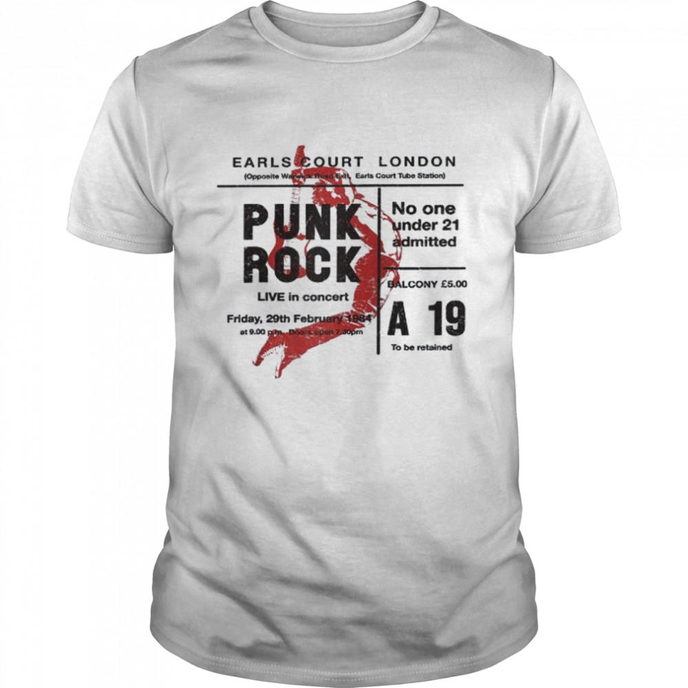 Punk Rock 80er Jahre Konzert Vintage Ticket Retro Raglan Shirt - Trend Shirt Store Online