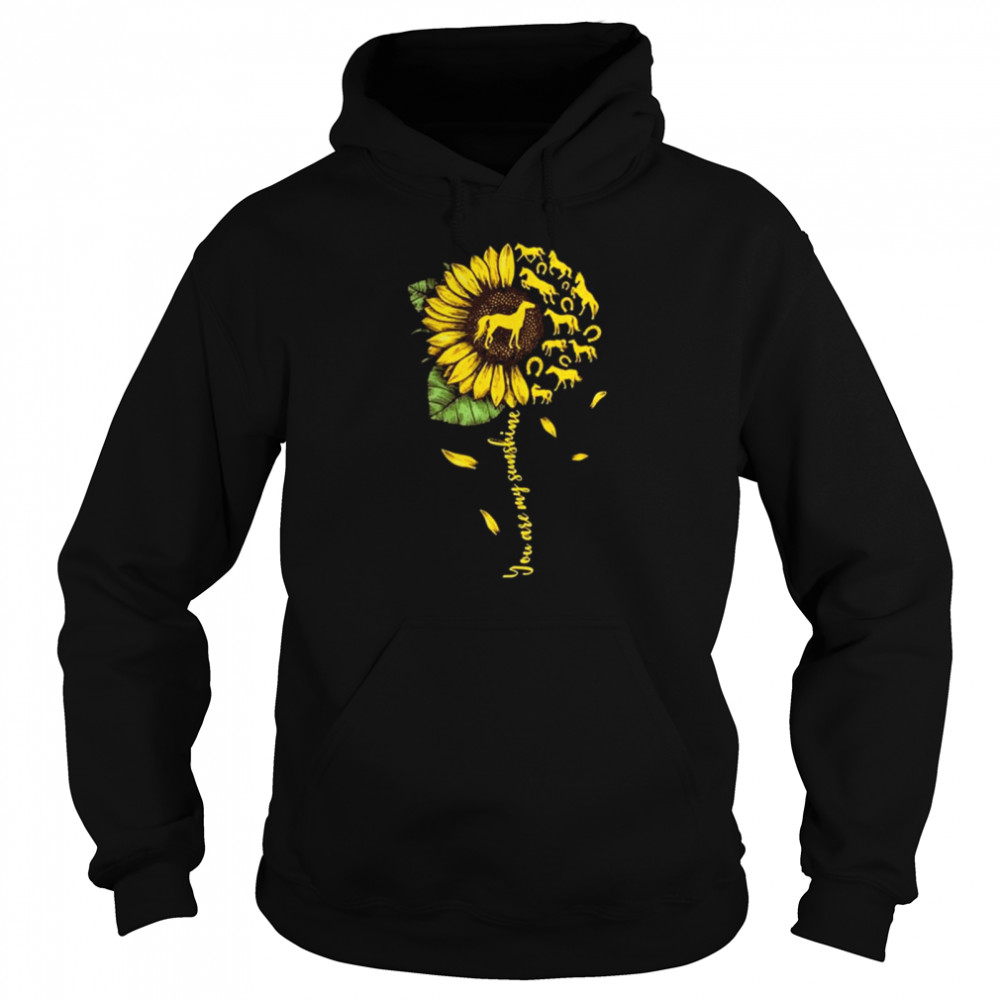 You are my-sunshine horse lover sunflower print on back shirt Unisex Hoodie